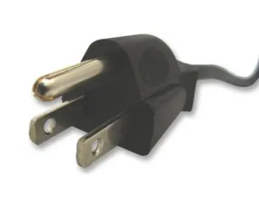 [101914] cable ; electric ; mains power cord ; plug ; USA ; fly end ; 2.55 m ; black