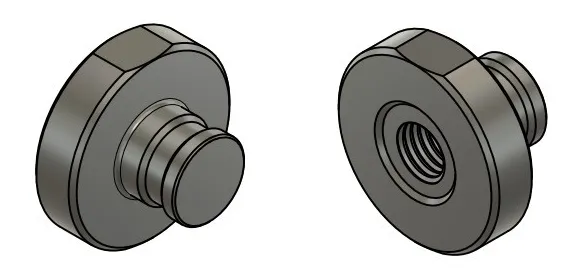 [554811] stud ; fast mounting ; for sensor wi-care G23 ; 1/4-28 Female